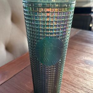 Green Starbucks tumbler
